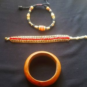 Brown and bronze bracelet lot